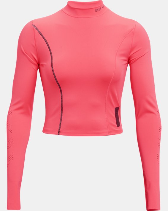 女士UA Run Anywhere Laser長袖T恤, Pink, pdpMainDesktop image number 7